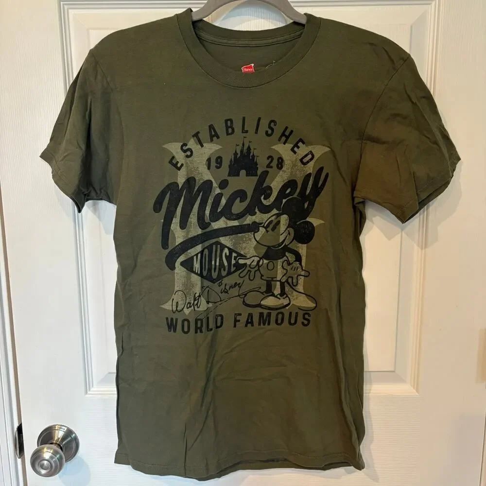 Disney Parks Mickey Mouse Tee Green Small